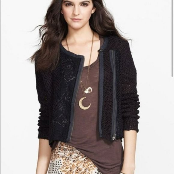 Free People Black Cardigan Sweater - Picture 2 of 8